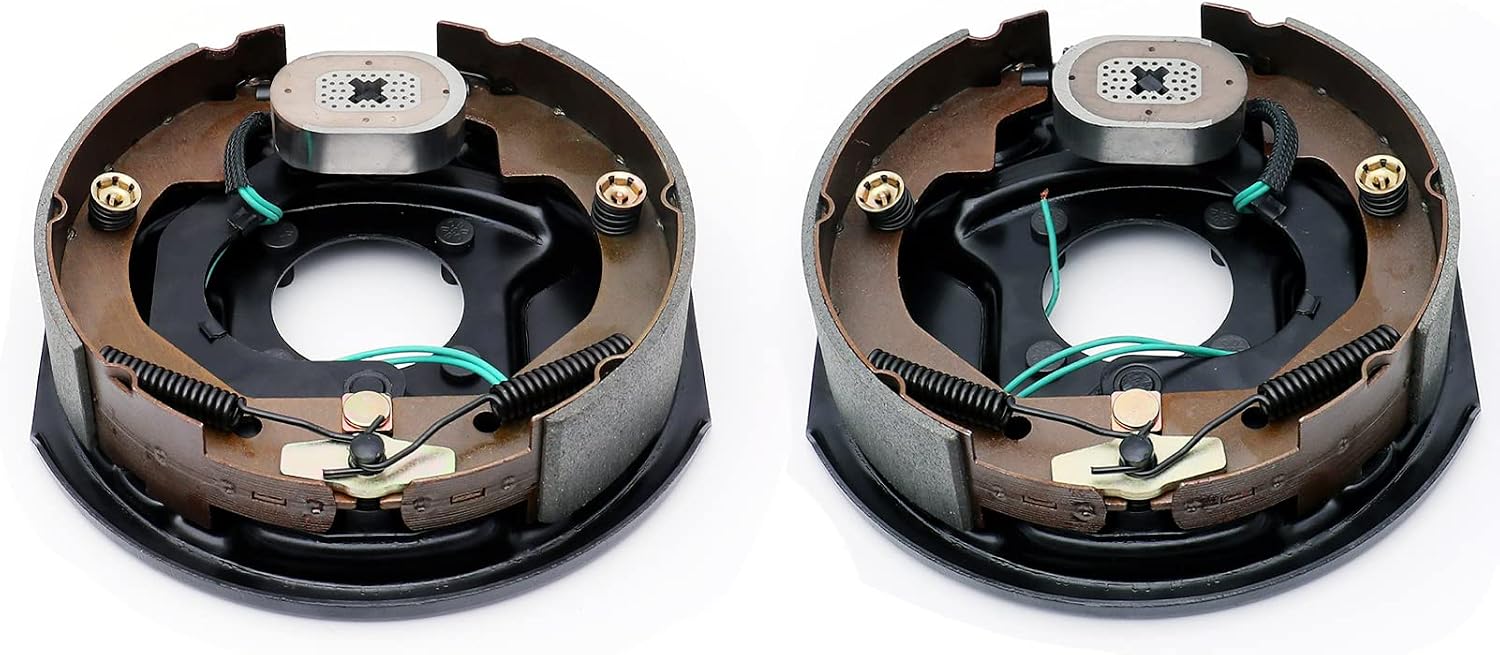 Pair Left & Right Electric Trailer Brake Assembly 10" x 2.25",Rated up to 3,500 LBS to 4,000 LBS Axle,10" X 2-1/4" Brake Assembly