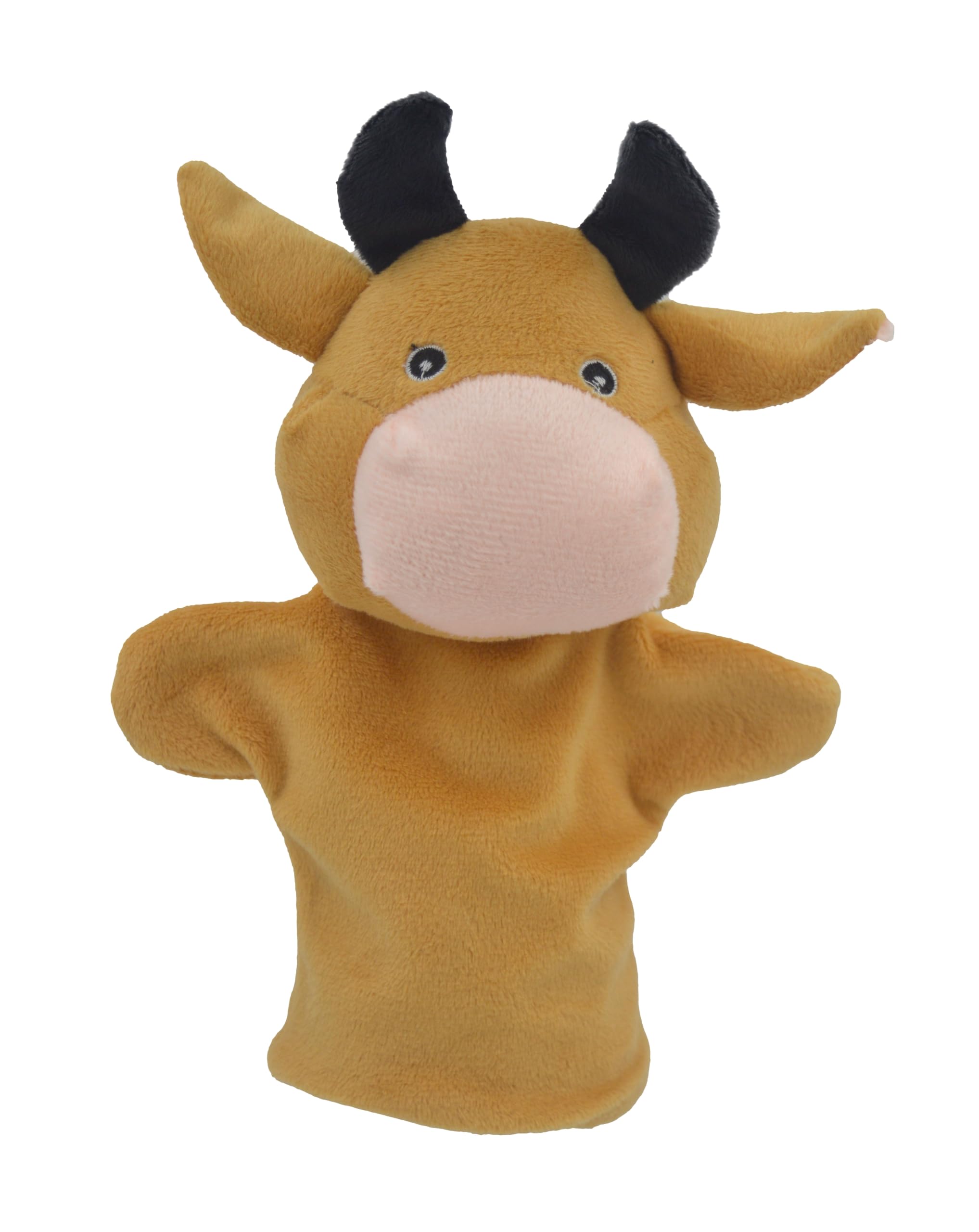 Animal Hand Puppet for Kids - Educational Storytelling Interactive Plush Animal Hand Puppet for Learning (4-8 inches) (Cow)