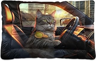 Kigai Driver Cat Dog Bed Machine Washable Pet Bed Mattress Comfortable Soft Pet Bed Mat Non-Slip Bottom Couch for Small Medium Dogs,24x18 Inch