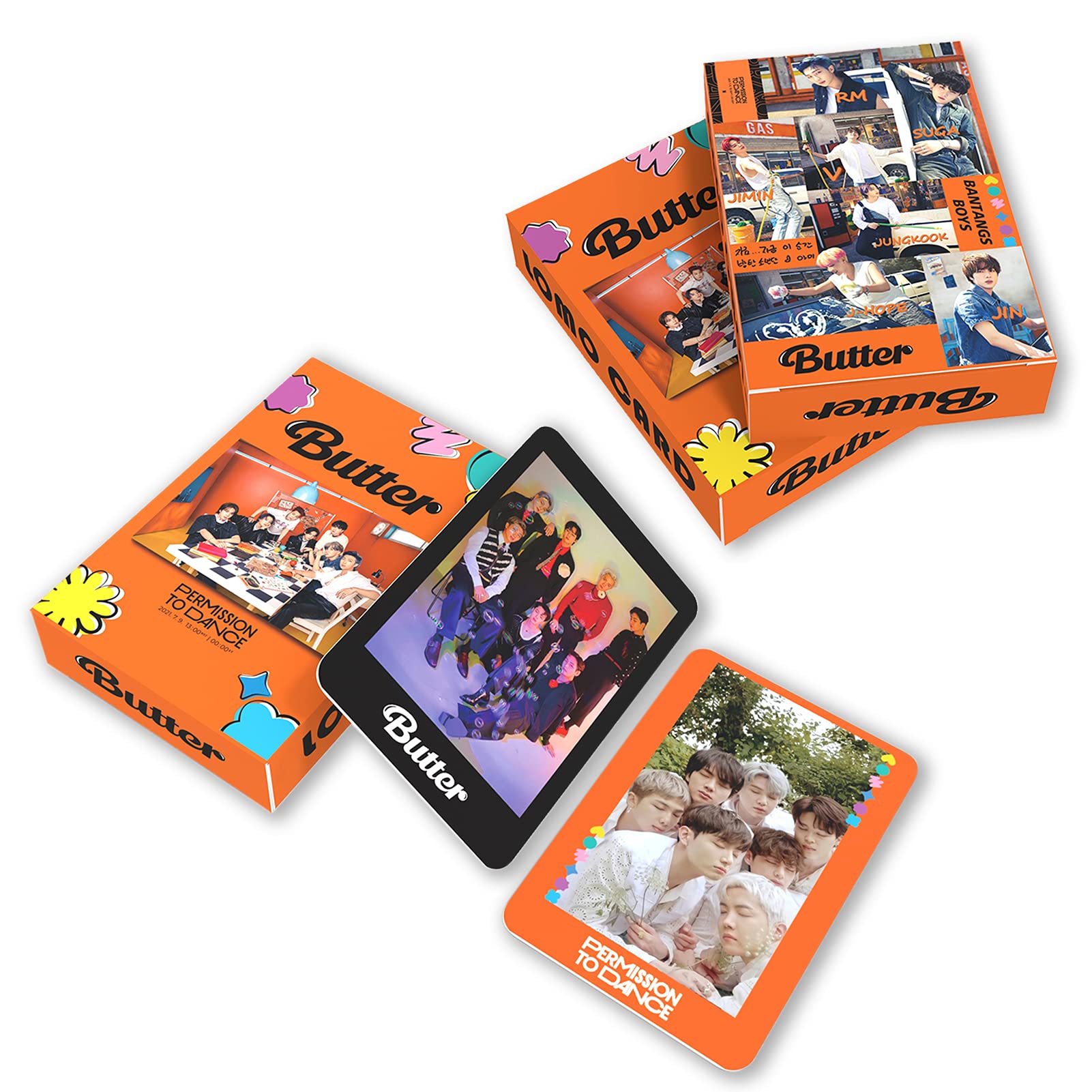 NEIYIFU Bangtan Boys 54 Pcs Lomo Cards New Album Card Permission To Dance PhotoCards Gift Cards Set Merchandise for Army