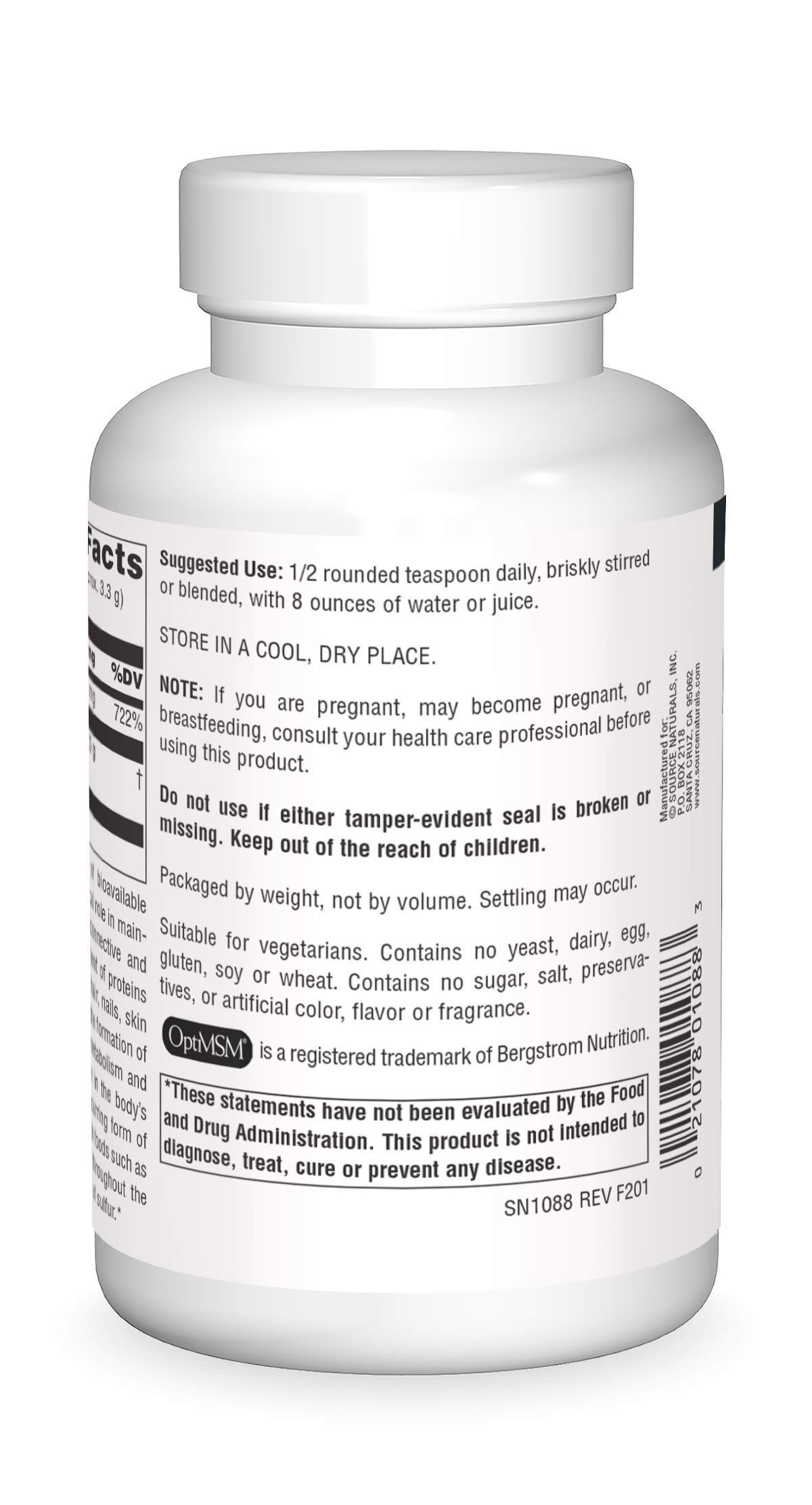 Source Naturals MSM (Methylsulfonylmethane) with Vitamin C - Powder, 8 oz — Amazon image 2