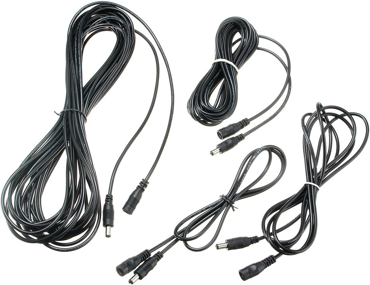 1/2/5/10M 5.5x2.1mm CCTV Female to Male DC Power Extension Cable Cord Adapter