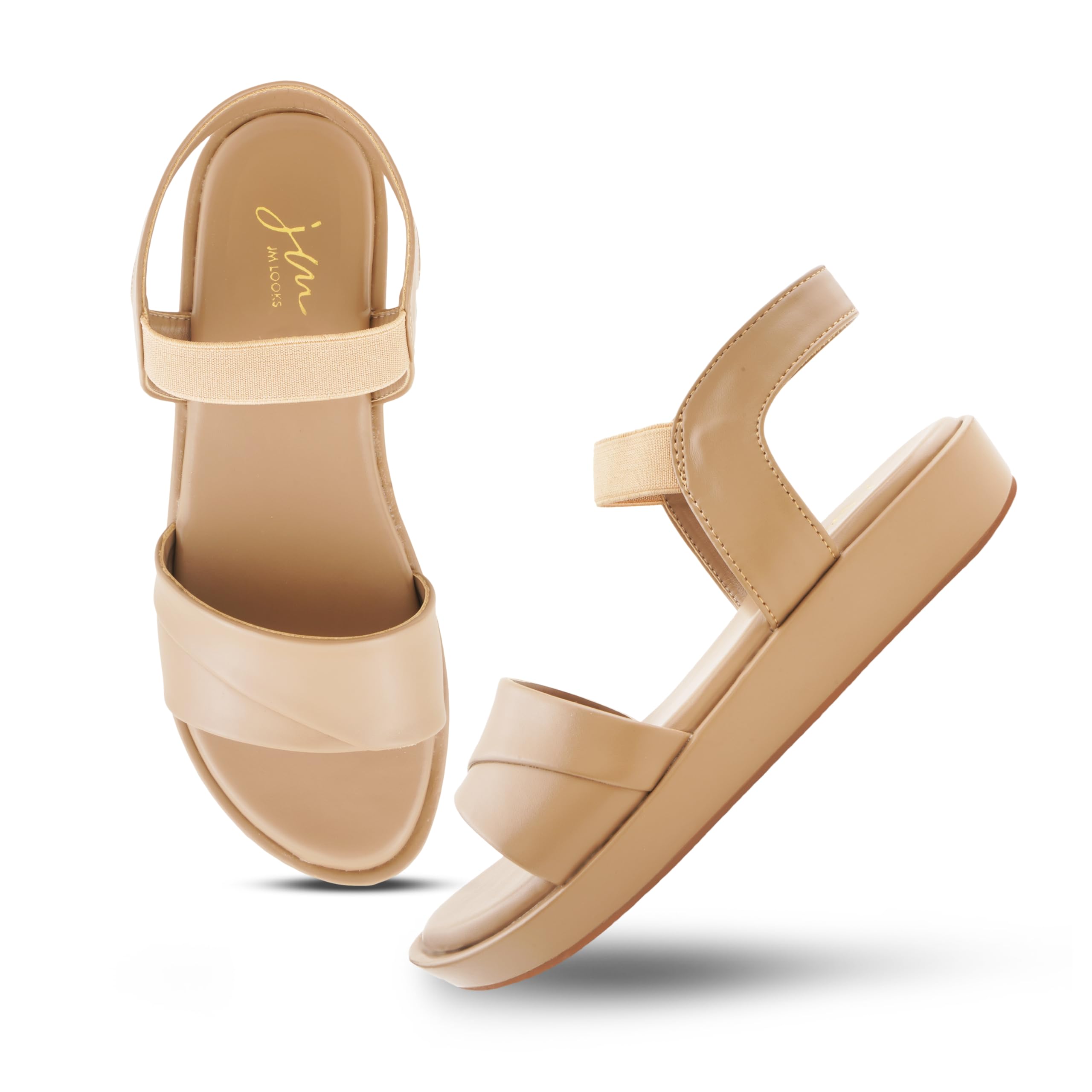 JM LOOKS Fashion Stylish Casual Sandal, Platform Sandal Fancy Solid Comfortable Sole For Womens & Girls (B0CL9DWP2F) Amazon Price History, Amazon Price Tracker
