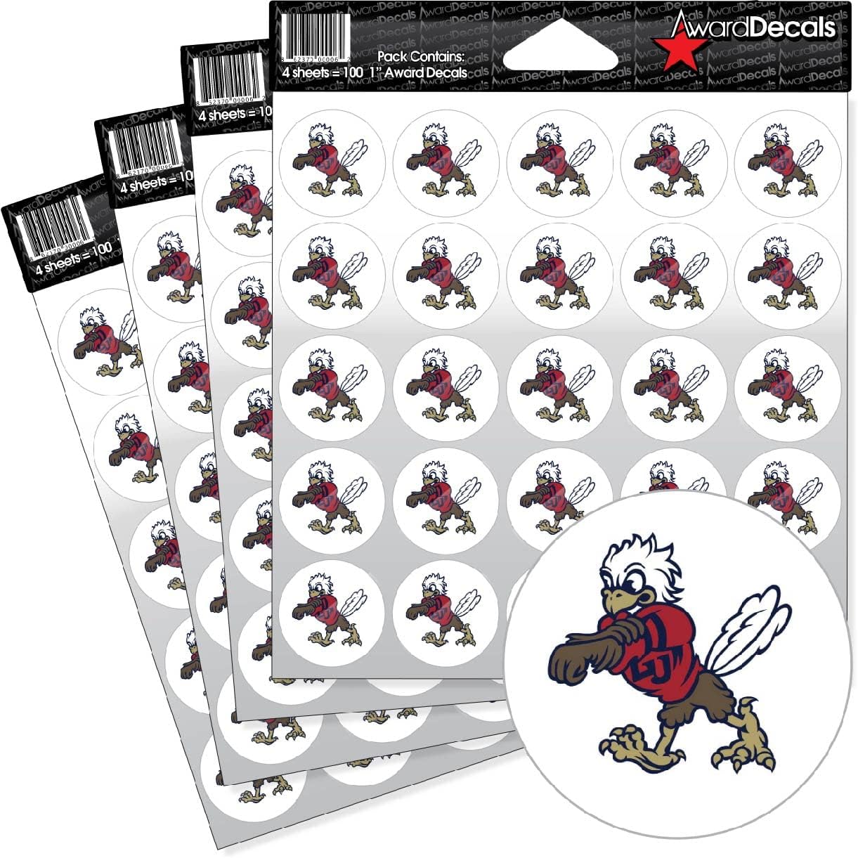 Custom Award Decals Upload Artwork Sticker Set (100 Decals) The Original Award Decals Premium 20mil Thick 1" Helmet Decals Made in The USA Since 1976