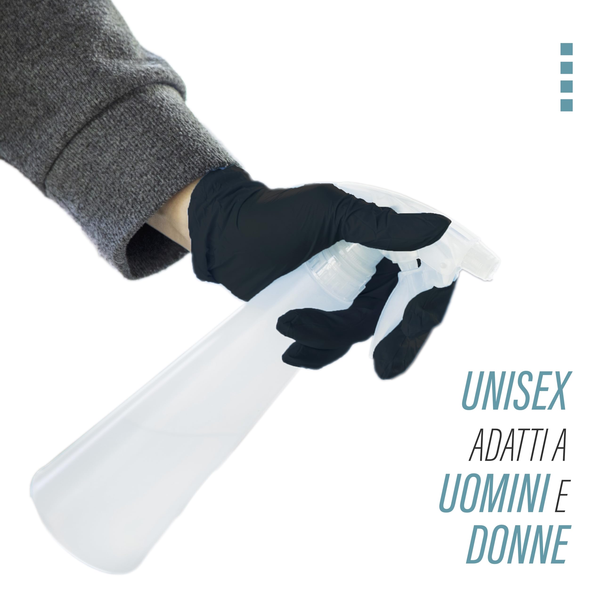 Guanti Monouso in Nitrile Neri Senza Polvere, Lattice e Talco con Microgrip Uso Professionale - Guanti Usa e Getta per ambito Tecnico, Industriale, Alimentare - 1000pz - 4g (L)