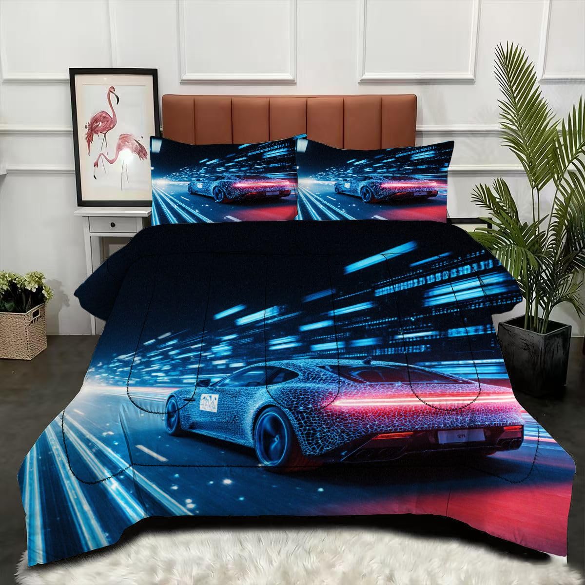 Couette 240 x 260 cm imprimée en impression 3D haute définition lavable en machine