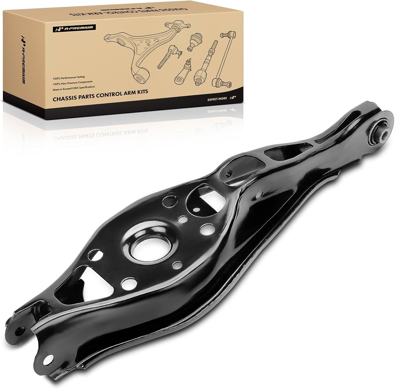 A-Premium Rear Right Rearward Lower Control Arm with Bushing, Compatible with Honda Civic 2016 2017 2018 2019 2020 2021