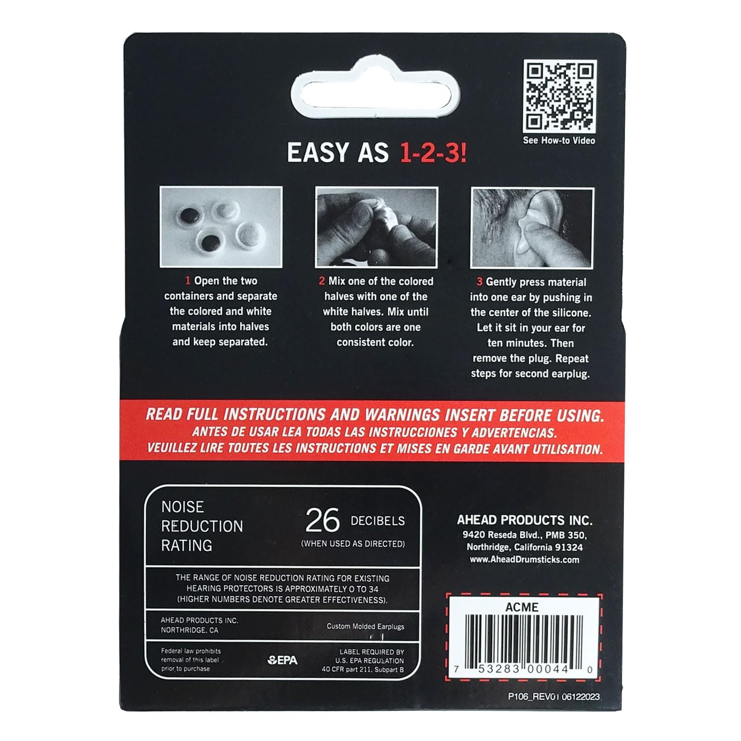 Ahead Sticks ACME Custom Molded Earplugs - Ochrona słuchu dla perkusistów