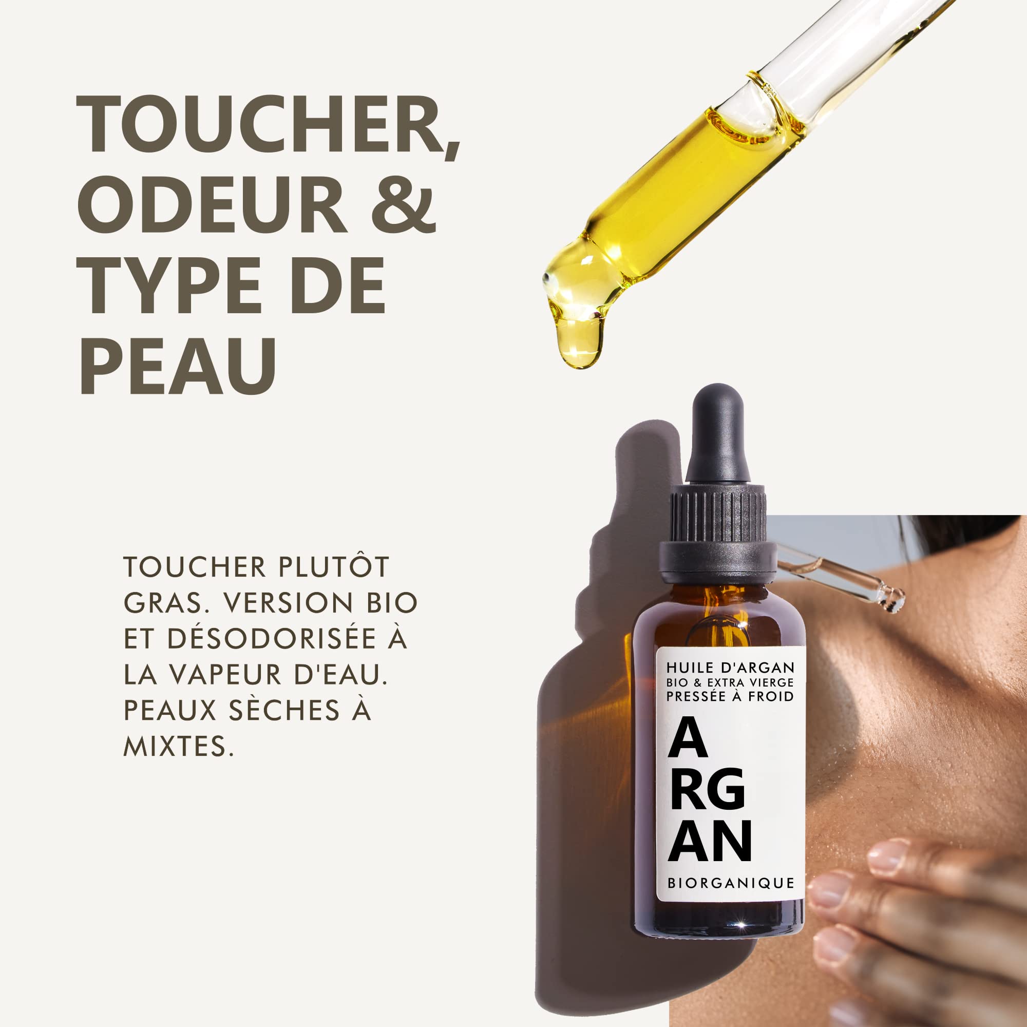 Huile D'argan 100% Naturelle Ailya — Soin Peau & Cheveux, 100 Ml, Sans Alcool Ni Ammoniaque