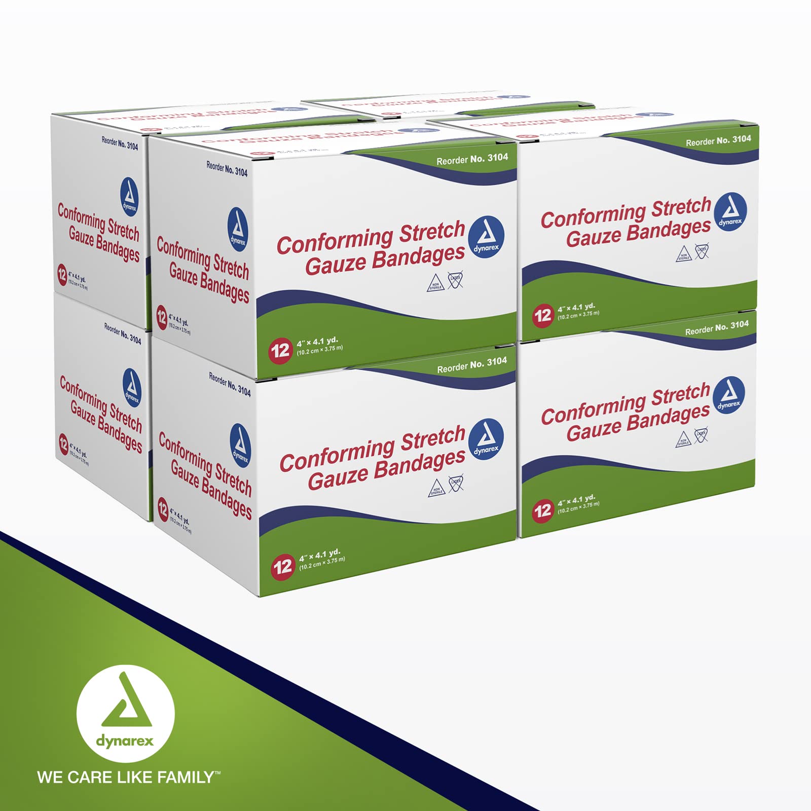 Dynarex Stretch Gauze Bandages - Latex-Free -6