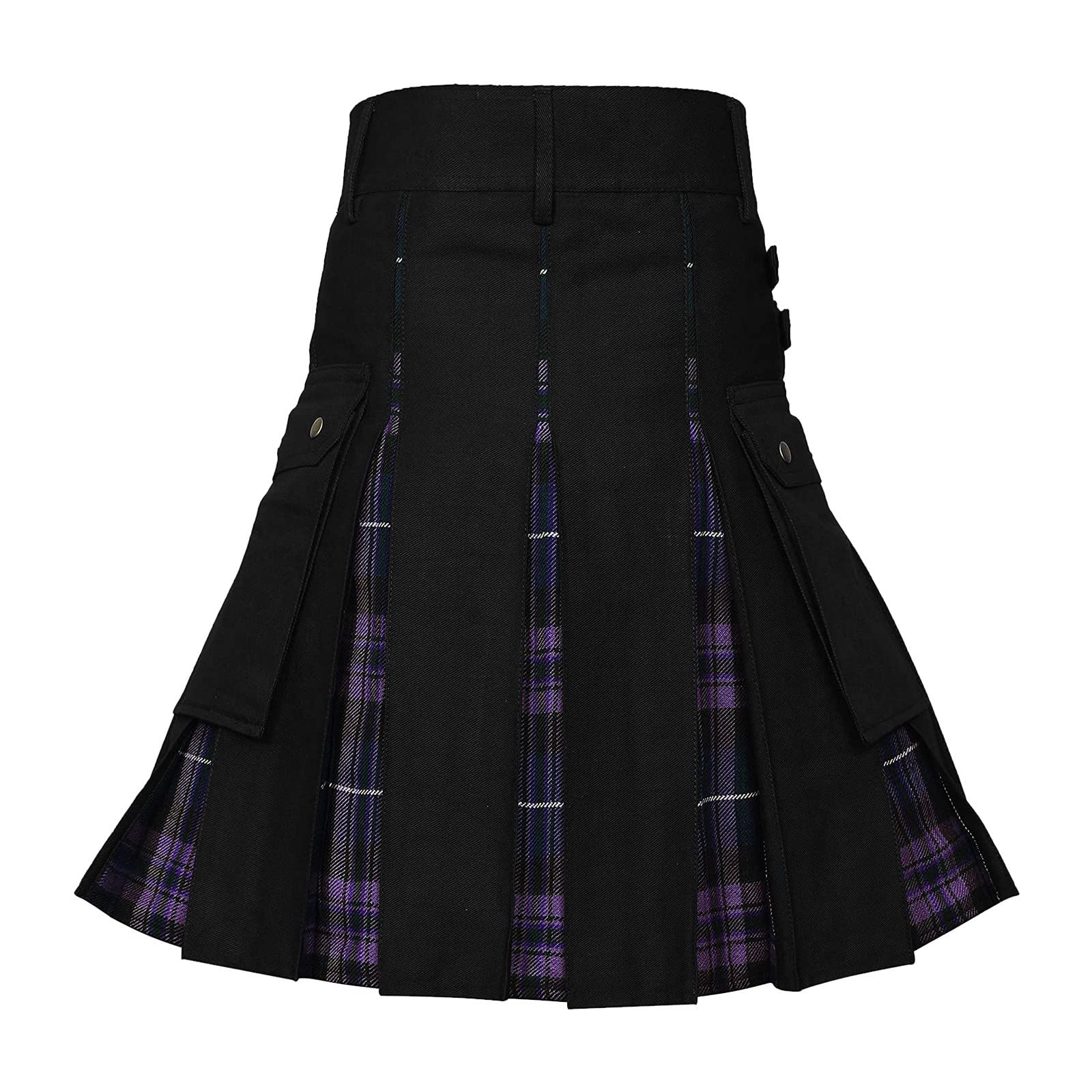 Falda escocesa hombre táctica vintage kilt escocia tableada cargo 6