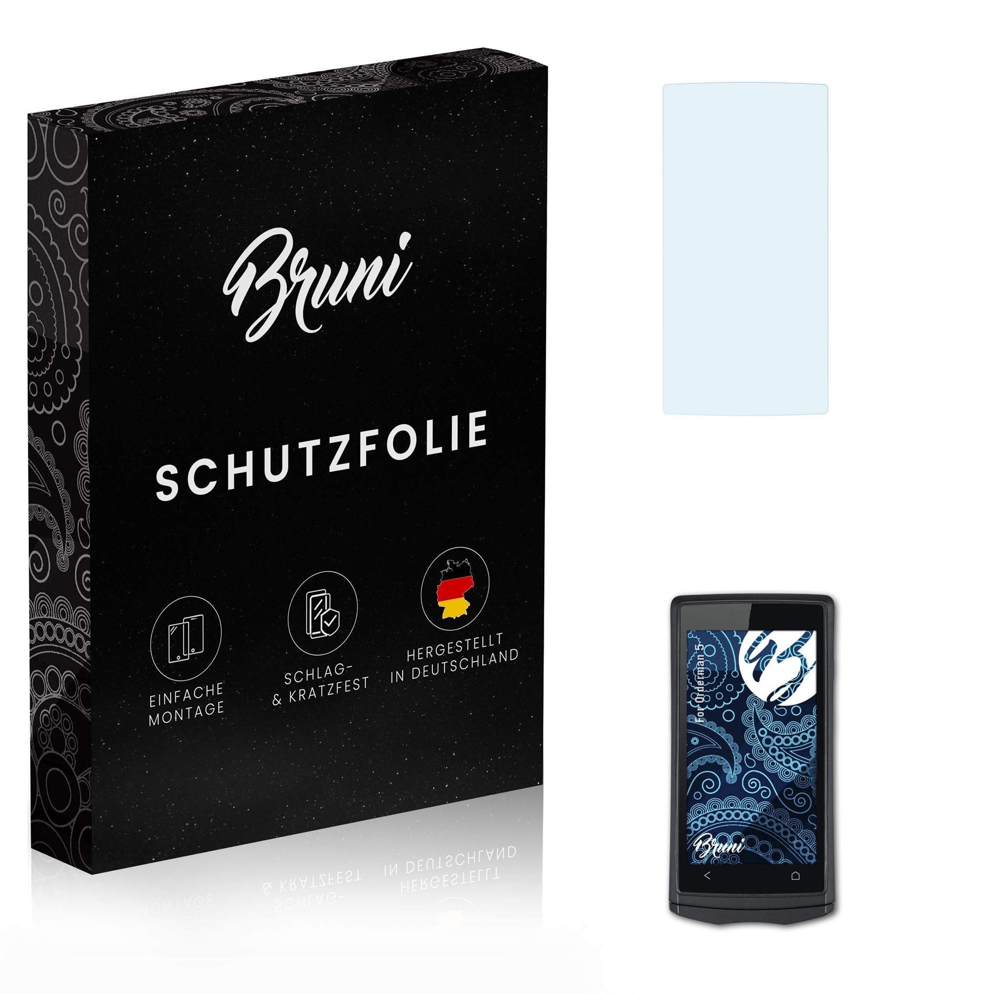 Bruni Screen Protector compatible with Orderman 5 Protector Film, crystal clear Protective Film (2X)
