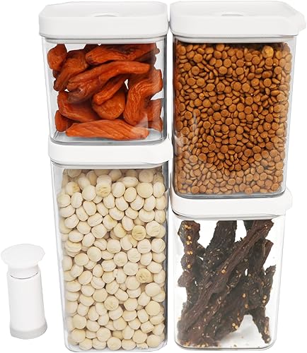 Recipientes de almacenamiento de alimentos sellados al vacío con bomba, herméticos, mantiene los alimentos frescos, evita bacterias, ideal para