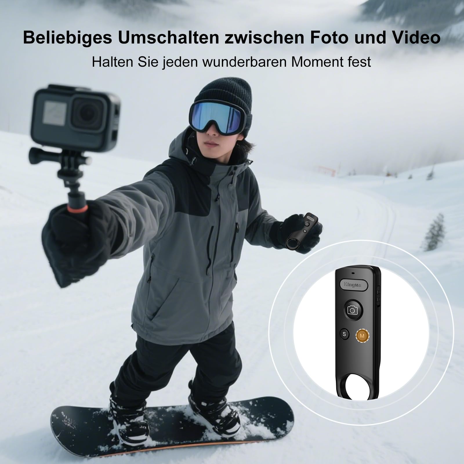 Télécommande sans fil Insta 360 ACE Pro Bluetooth compatible GoPro 8-13 Insta360 X2-X5 GO 3/3S Pro1/2