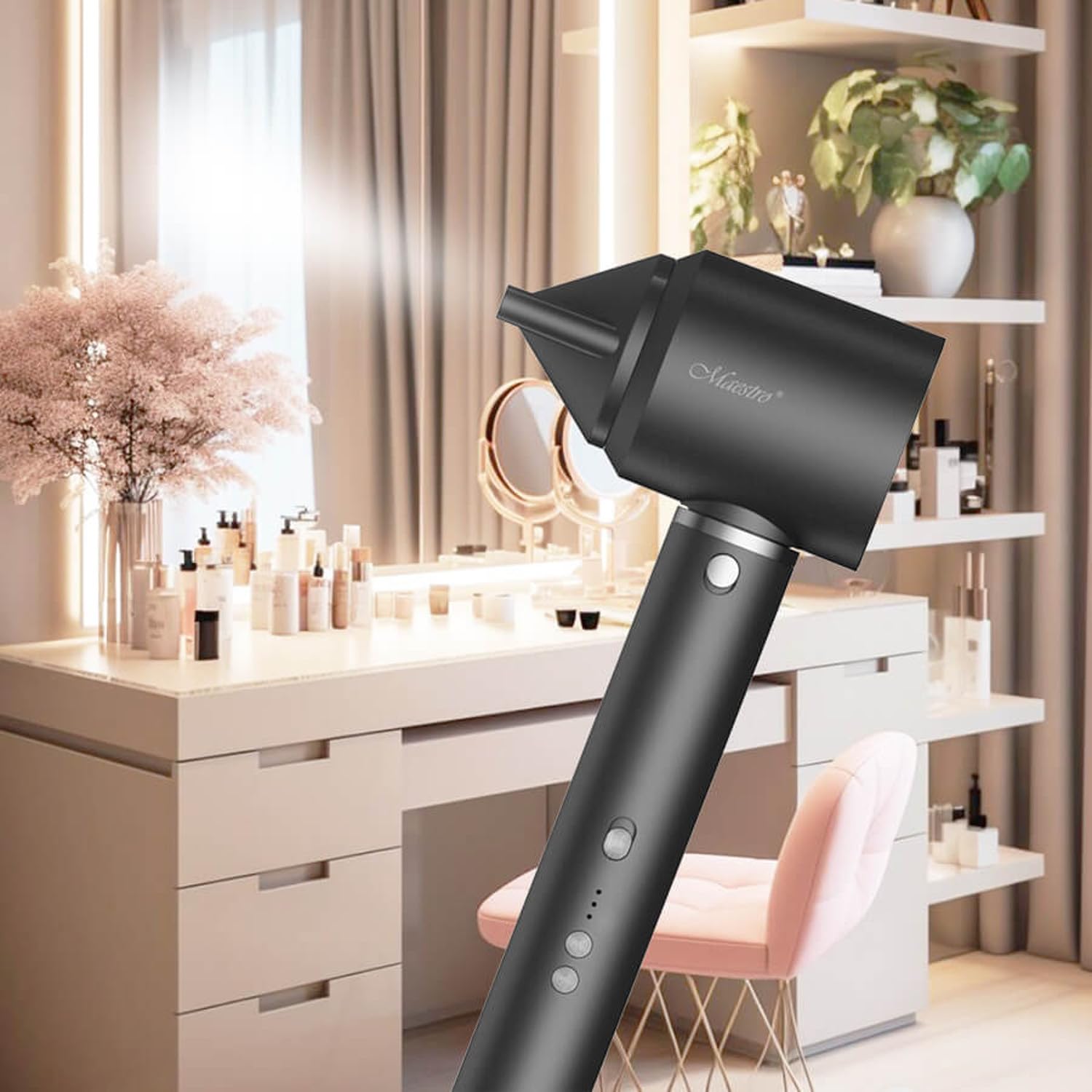 Maestro MR-230 Multistyler 3 in 1 - Asciugacapelli, spazzola a secco, ferro arricciacapelli automatico, 1200 W, 2 livelli di temperatura, funzione aria fredda, styling professionale a casa