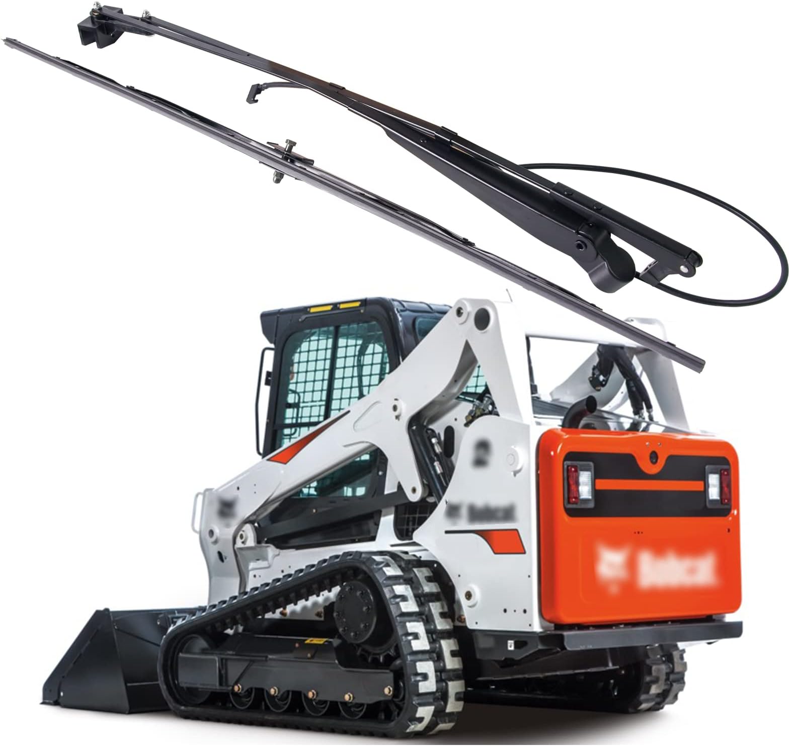 Windshield Wiper Arm & Wiper Blade Kit 7251263 7251264 Compatible with Bobcat Loader T450 T550 T590 T595 T630 T650 T740 T750 T770 T870 A770 S450 S510 S530 S550 S570 S590 S595 S630 S650 S740