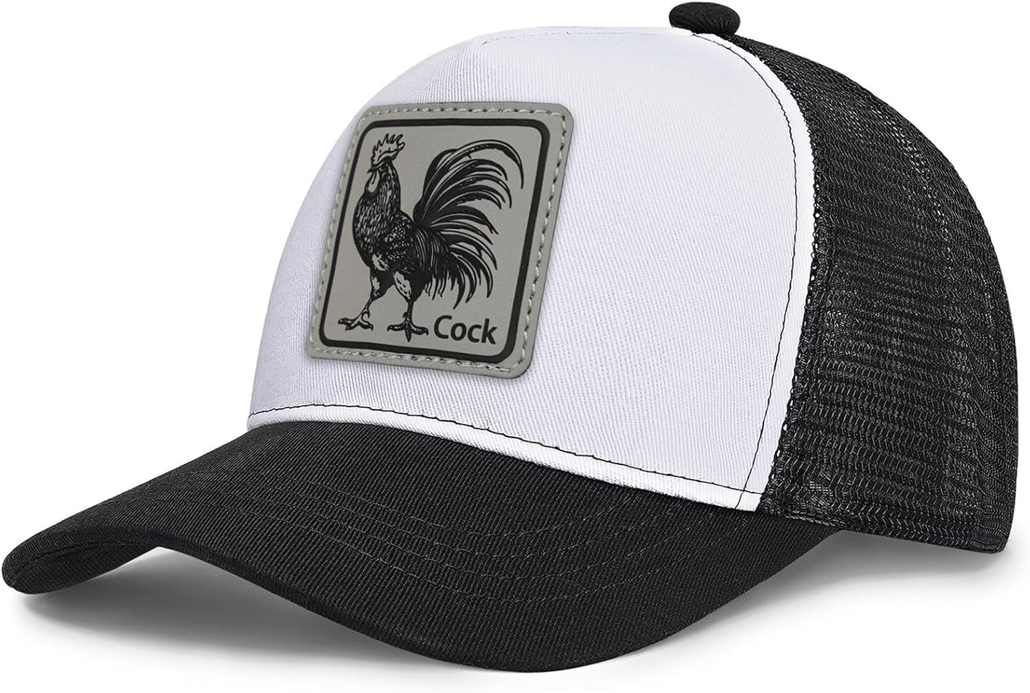 Animal Trucker Hats Leather Pattern Adjustable Snapback Mesh Animal Baseball Cap for Men - Image 2