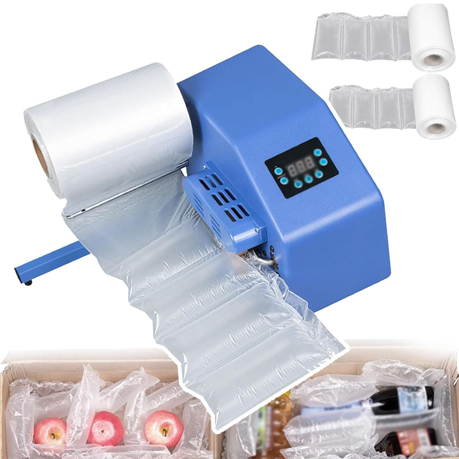 Aserzenith 1 Air Pillow Machine,200W Automatic Air Cushion Machine, 6M/Min Buffer Air Cushion Packaging Film Inflator, Air Bags Packing Machine.