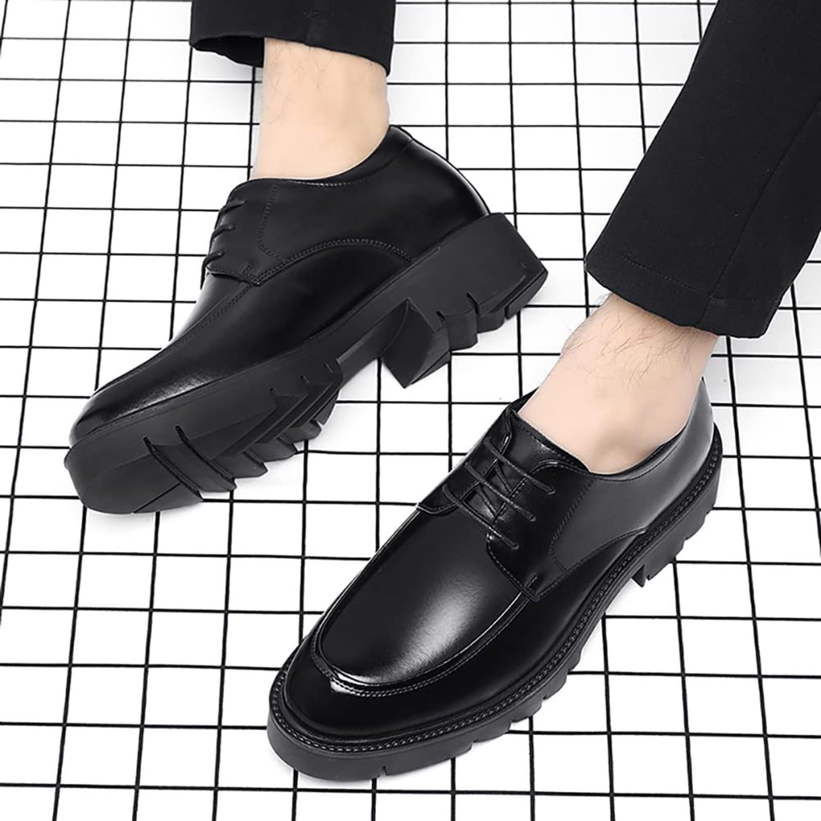 Aufzugsschuhe Für Herren, Höhenerhöhende Lederschuhe, Formelle Abendschuhe Echtes Leder High Heel Schuhe, Höhe Erhöhen Männer Schuhe Formelle Abendschuhe Lederschuhe Freizeitschuhe