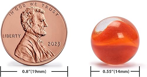 Miniatura 2 de Yellow Mountain Imports 60 piezas de mármol de vidrio de damas chinas translúcidas con diseño de pétalos, 0.551 in