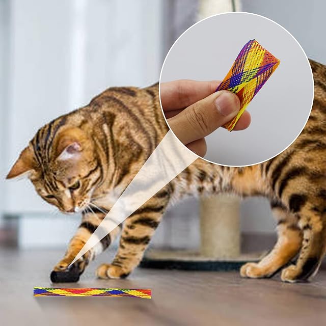 Foto 4 de 7 de LAMXD Juguete de resorte de tubo para gatos