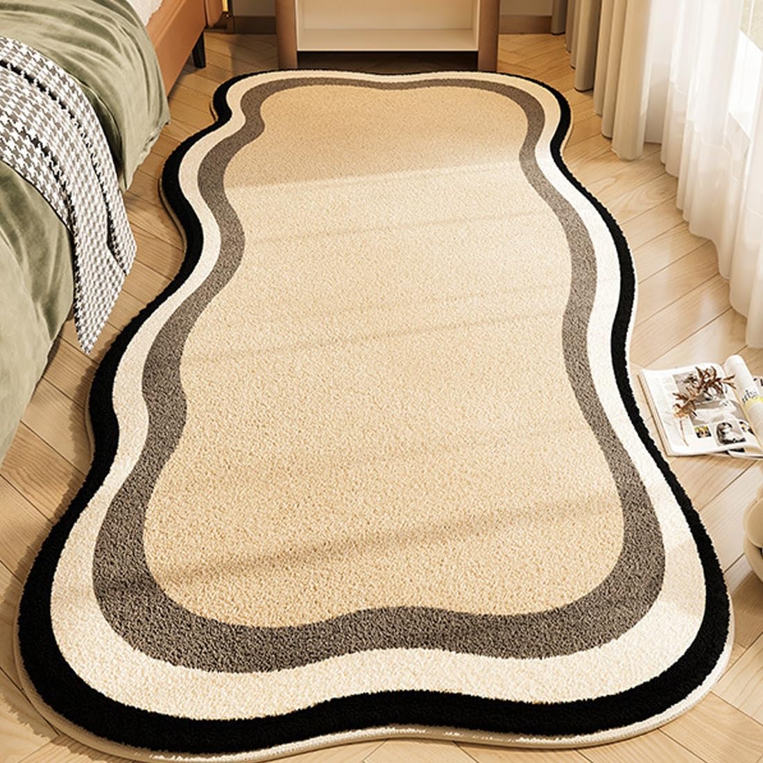 Tapis antidérapant irrégulier lavable pour sécuriser le sol de la chambre