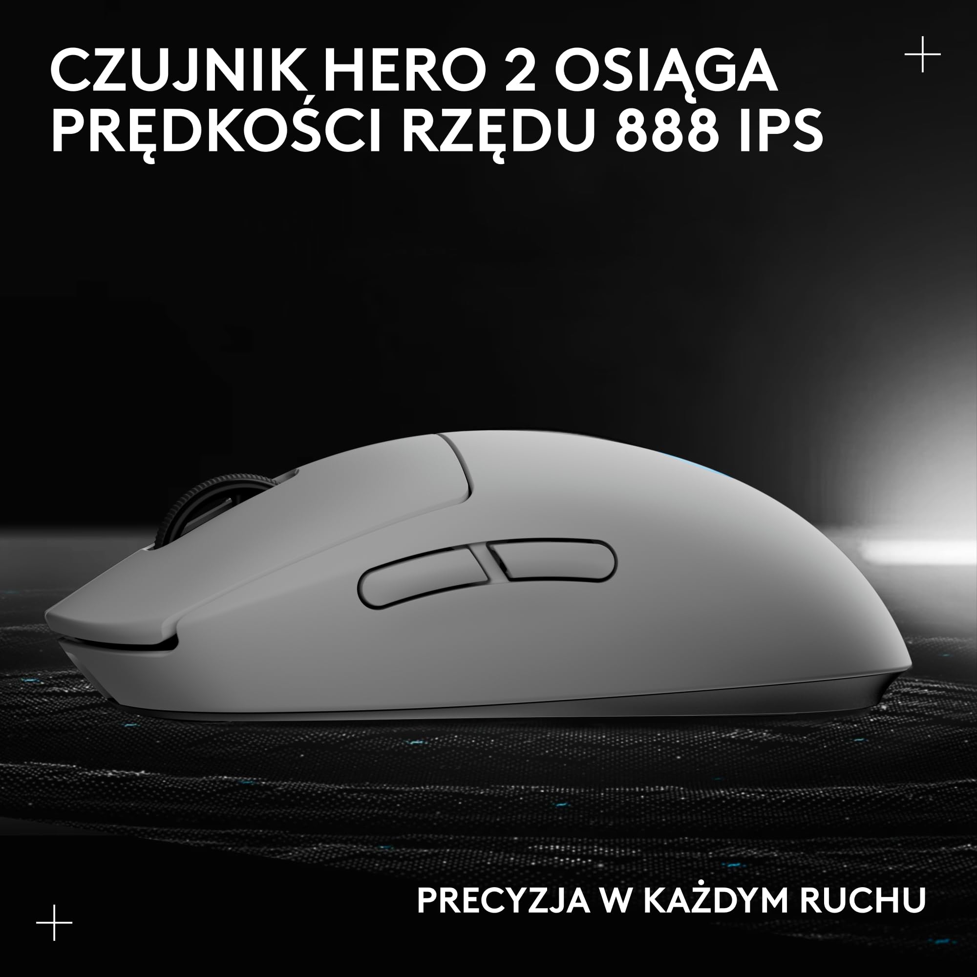 Bezprzewodowa mysz do gier PRO 2 LIGHTSPEED, do 4 konfigurowalnych i przełączanych magnetycznych przycisków bocznych, ładowanie przez USB-C, czujnik 32k DPI do komputerów PC/Mac