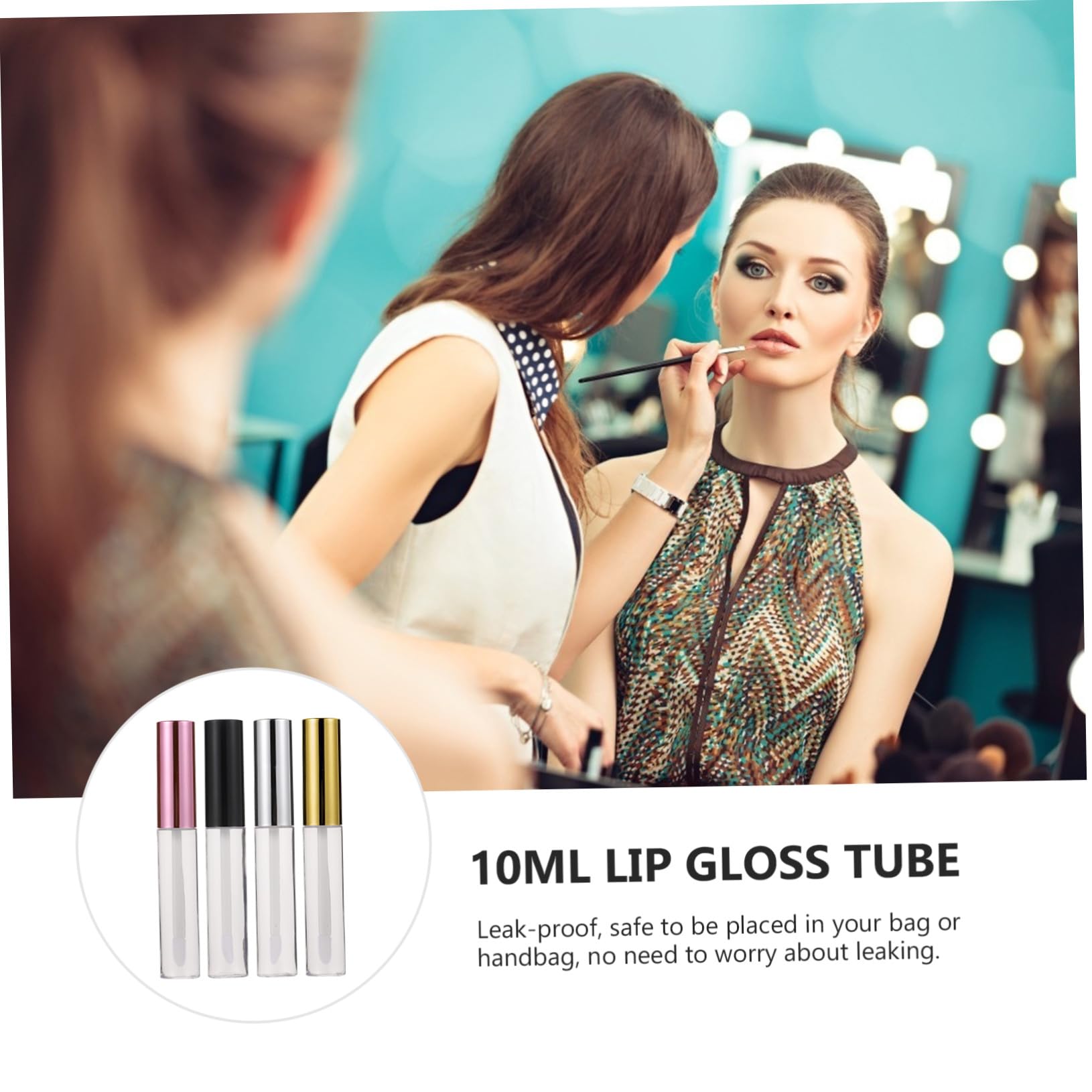 10ml Klare Lippenbalsamflaschen Abs Reise Lipgloss Tubes Transparent Wiederverwendbar 40 Stück