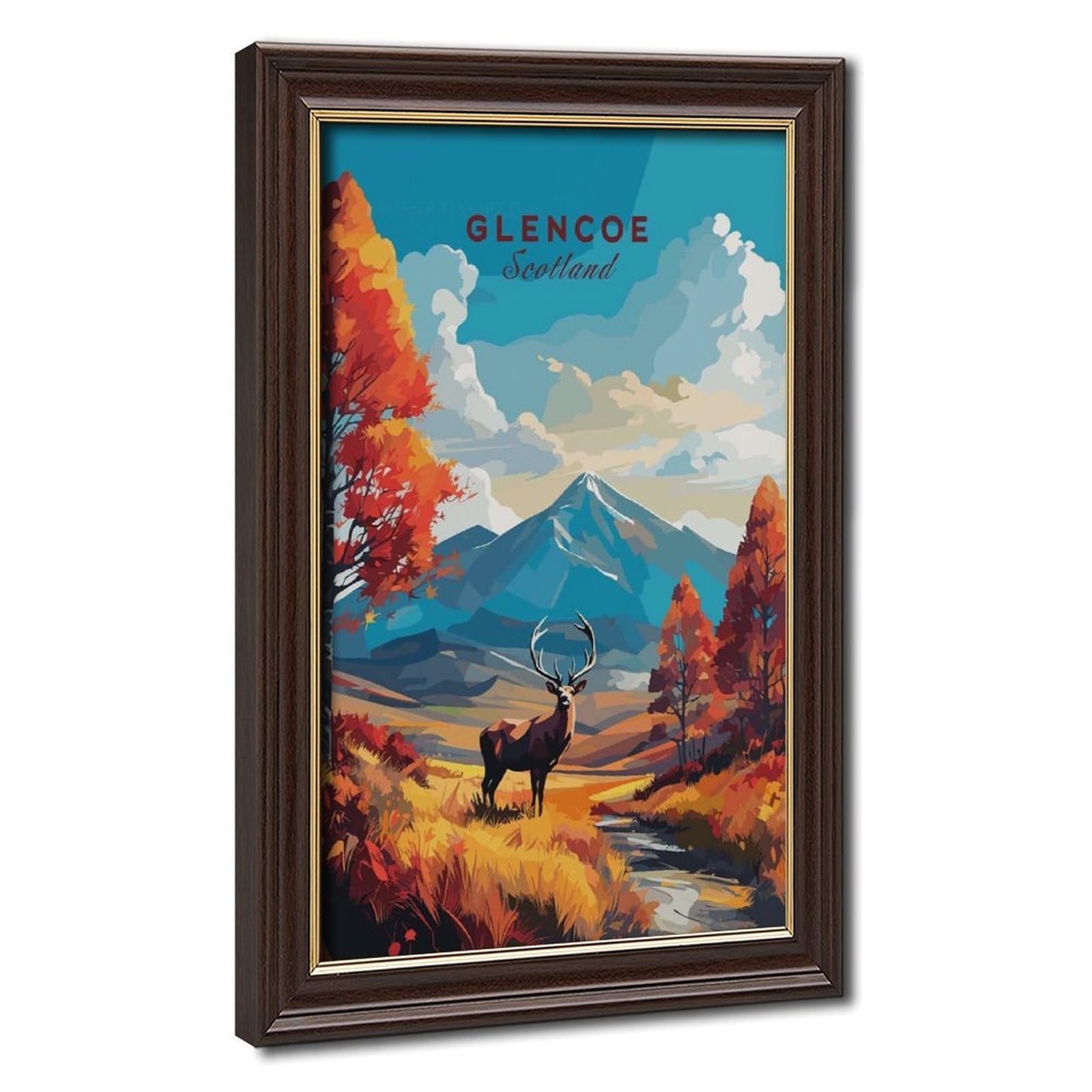 Bareronor Mokume Gane Frame-Style Glencoe Canvas Poster For Office Decor Gift