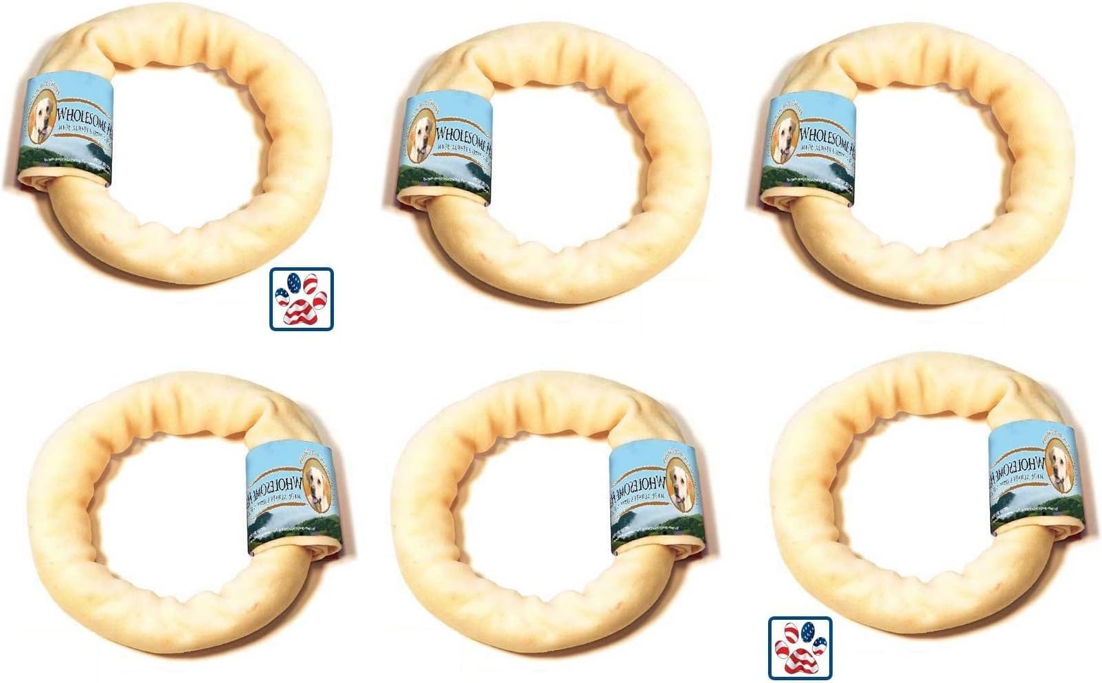 (6 Pack) Wholesome Hide Donut, 4 Inches each