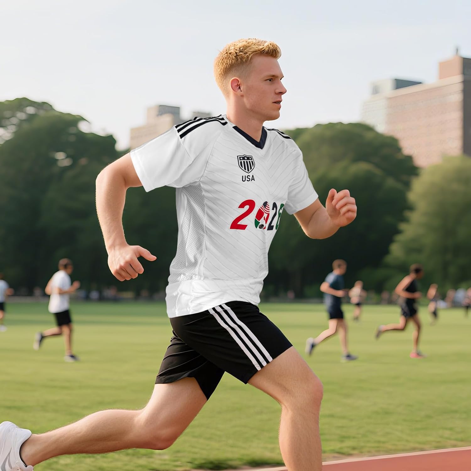 TeeTea Youth&Adult Soccer Jersey Size S-L, 2026 North America Soccer Cup T-Shirt, Soccer Fan Jersey Breathable, Team USA - Image 6