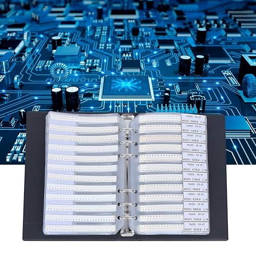 Miniatura 4 de Libro de muestras de resistencia, referencia 0201 serie 170 tipos Guía de trabajo del libro de herramientas del electricista para la ingeniería