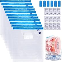 Pack of 12 3D Printer Filament Vacuum Bags, Vacuum Bags Filament Box 30 x 34 cm Bag Filament Storage Vacuum Storage Sealing with Desiccant and Sealing Clips