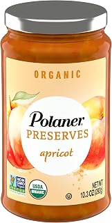 Polaner Organic Apricot Preserves, 10.3 oz - USDA Organic, Non-GMO Jam with Rich Fruit Flavor