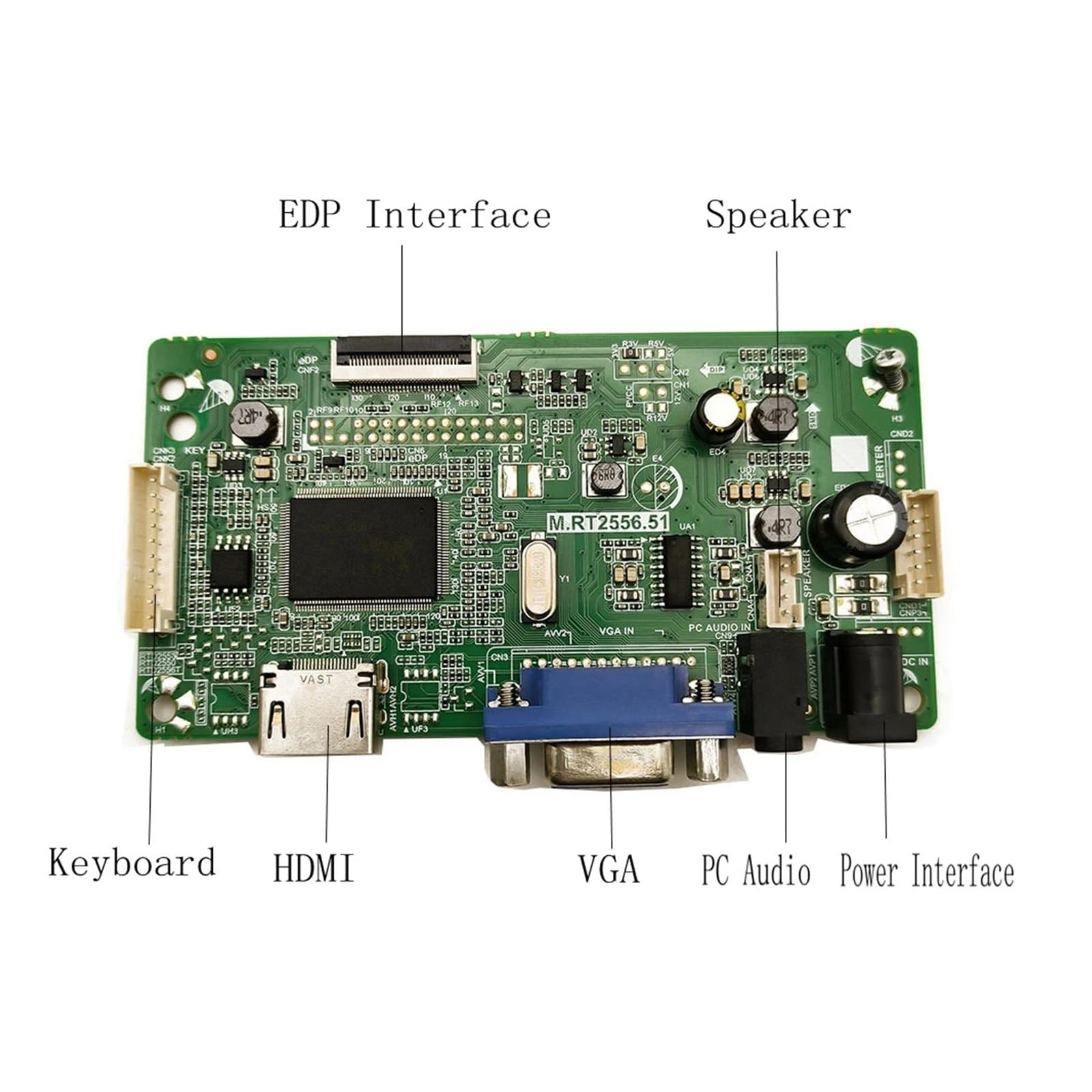 Scheda Driver EDP For NT156WHM‑N32 Con Porte HDMI VGA | Kit monitor NT156WHM‑N34 N42, scheda controller schermo LCD‑LED(NT156WHM-N32)