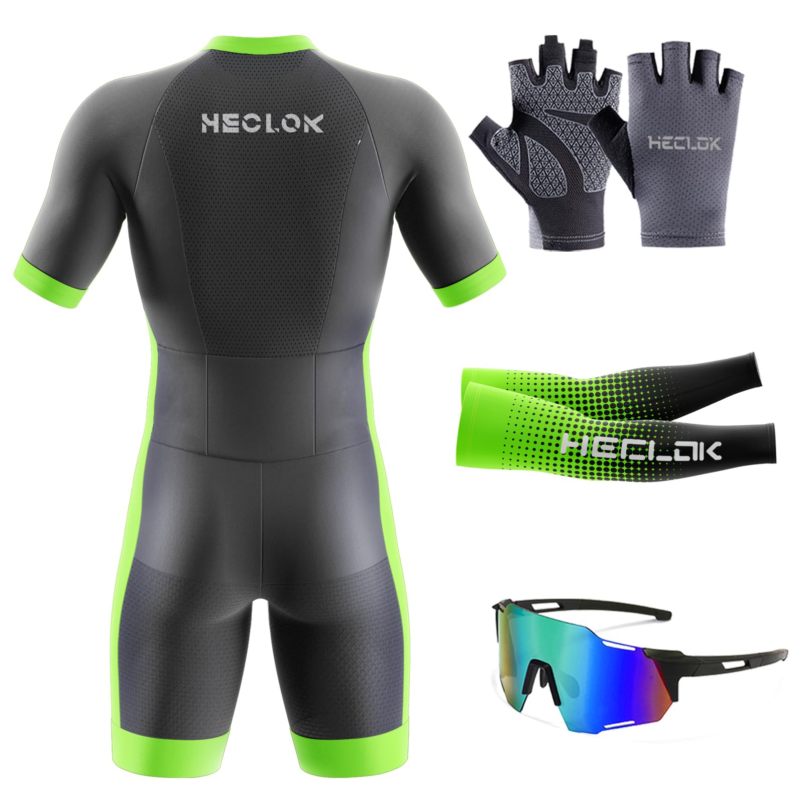 Homme Pro Trifonction Manches Courtes Sports de Plein Air Vêtements de Triathlon,Tri-Costume d'une pièce,Combinaison de Cyclisme Homme，pour Course À Pied,Natation, Cyclisme Body