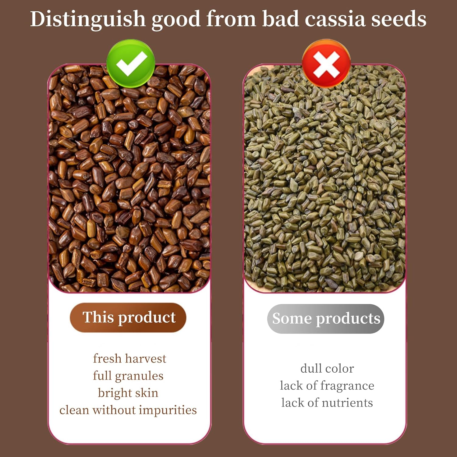 Natural Cassia Seed tea Cooked Cassia Seeds Roasted Cassia Seeds Jue Ming Zi No Sugar No Additives 决明子 决明子茶17.63oz/500g