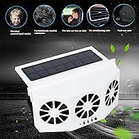 Vista 7 de Unifizz Ventilador de ventana delgada solar Ventilador de escape de coche con tres ventiladores 1.5W ABS negro