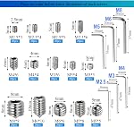 340Pcs Metric M2.5/M3/M4/M5/M6/M8 304 Stainless Steel Allen Head Hex Socket Cone Point Set Screws,Internal Hex Drive Grub Screws,Tip Point Headless Set Screw Assortment Kit with 6 Hex Wrenches