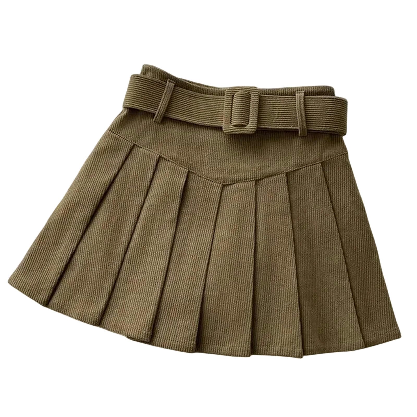 Spódnica mini sztruksowa plisowana damska wysoka talia styl preppy wąska krótka spódniczka jesień zima spódnice damskie