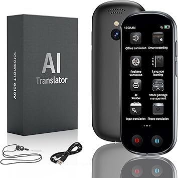 FancyDove AI Translator Device, Real-Time Two-Way Instant Voice Translator, 149 Languages Translator, Voice & Photo Translation for Travel, Business & Study, Traductor de Voz