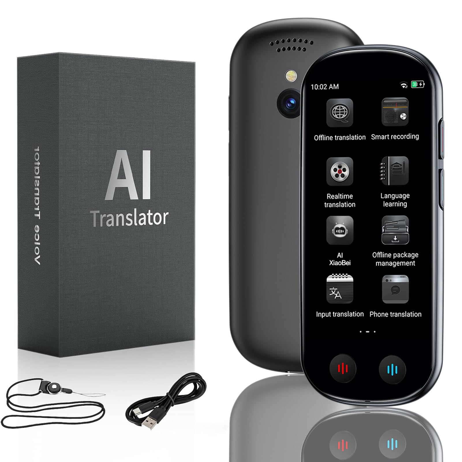 Traducteur Vocal Instantané W09 Avec IA - 144+ Langues, Traduction Photo, WiFi, Précision 98%, Portable