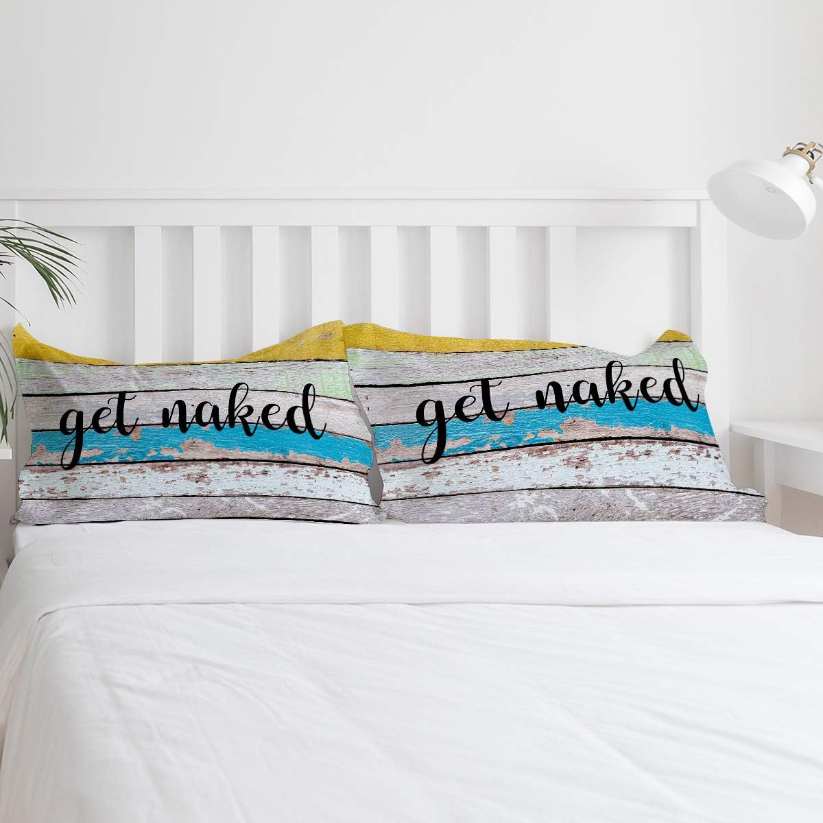 Uр Tо 40% оƒƒ Crystal Emotion King Bedding Duvet Cover Sets 3Pieces Collections Funny Wooden Quotes Home Quilt Bedding Covers and Pillowcase Sets Decorative Bedding Set for Girls/Kids/Women, Get Naked