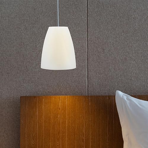 Miniatura 3 de Pantallas de lámpara para lámparas de mesa, pantalla de plástico blanco de cabeza plana, repuesto de 4 piezas, lámpara de cúpula de suelo, cubierta