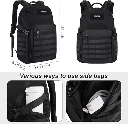 Miniatura 7 de MOSISO Mochila táctica militar de 30 L para hombres, mochila de 3 días para senderismo con soporte para botella para deportes al aire libre