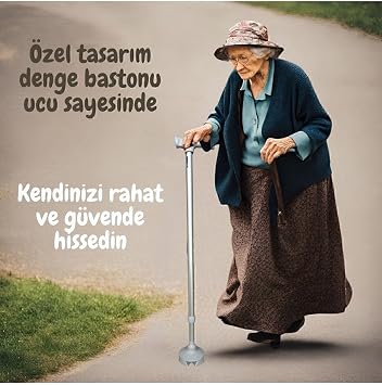 APLUSSAĞLIK Akıllı Baston Ayarlanabilir Yüksek Kalite Denge Bastonu Asa Alüminyum Uzunluk Ayarlı