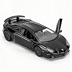TGRCM-CZ 1/36 Scale Lamborghini Aventador LP770-4 Casting Car Model, Zinc Alloy Toy Car for Kids, Pull Back Vehicles Toy Car for Toddlers Kids Boys Girls Gift (Black)