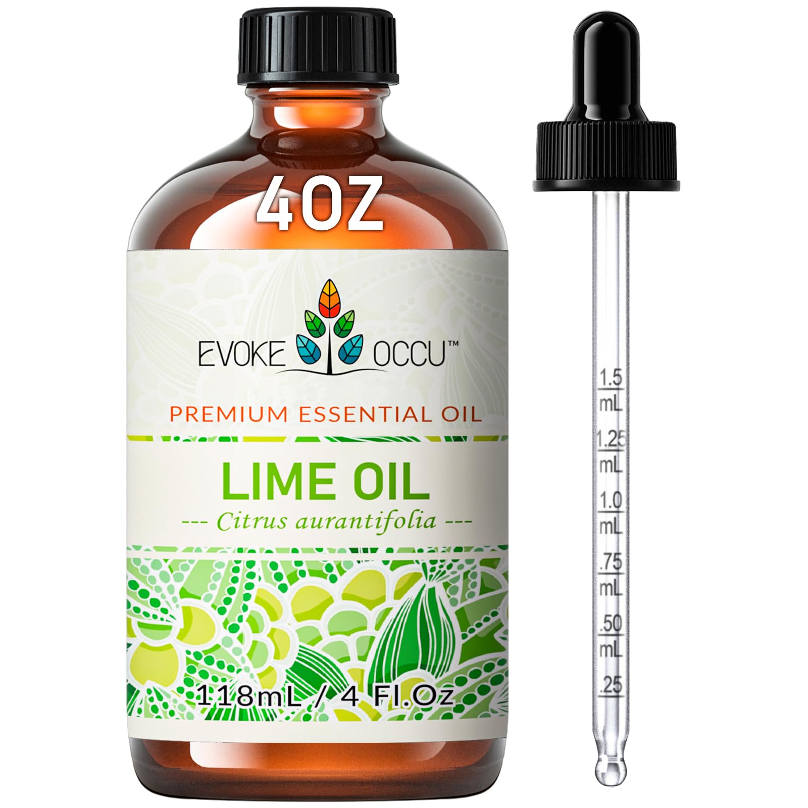 EVOKE OCCU Lime Essential Oil for Diffuser, Aromatherapy, Candles Making