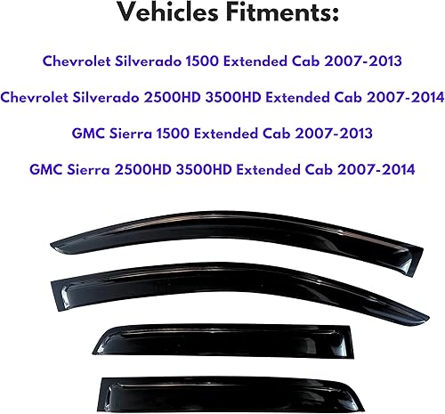 Miniatura 274 de KPY Moldura deflectora de viento con protección contra la lluvia compatible con Mazda CX-3 2016-2021 (CX3), 4 unidades, para ventana lateral