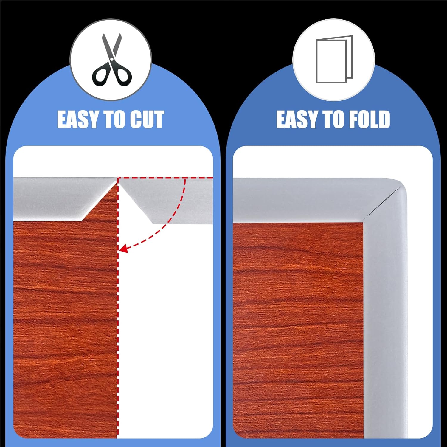 ラバーエッジトリム、柔軟な自己粘着U字型エッジバンディング、1インチ(25mm)Uチャンネル家具(キャビネット、引き出し、デスク、テ